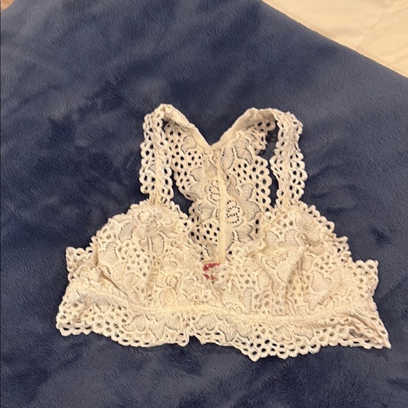 Altar'd State Other - Altar'd State Cream Lace Bralette with Scalloped Edges